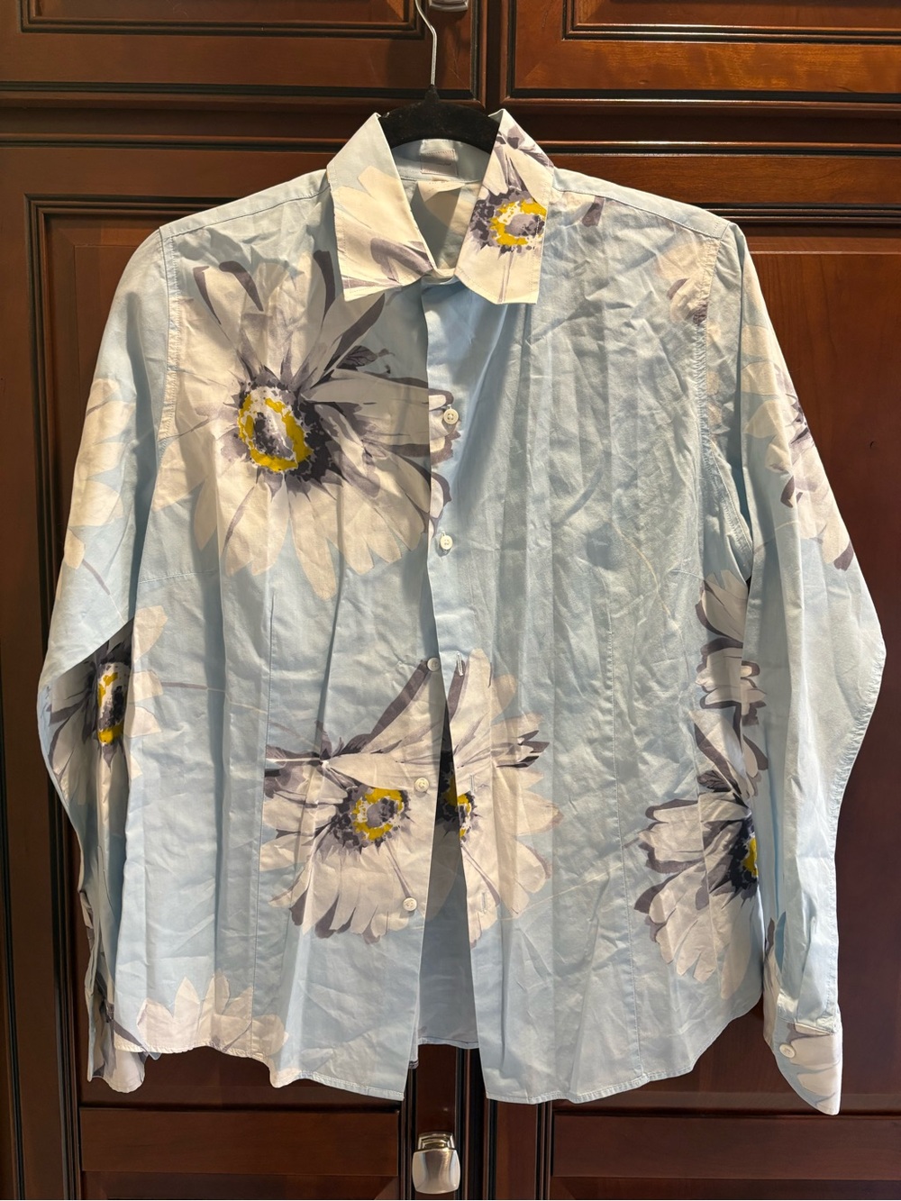 Craig Taylor Long Sleeve Floral Button Down Shirt Blouse - L